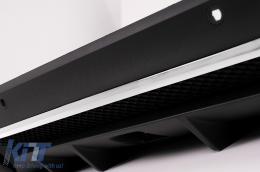 Rear Diffuser with Black Exhaust Muffler Tips suitable for Mercedes GLE W167 SUV V167 Sport Line (2019-Up) GLE 63 Design-image-6104581