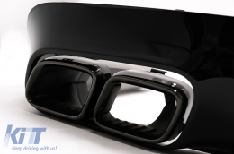 Rear Diffuser with Black Exhaust Tips suitable for Mercedes CLS-Class C257 Sport Line (2018-up) CLS63 Design-image-6095151