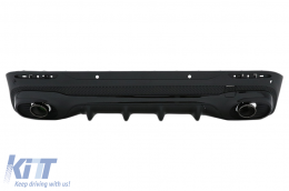 Rear Diffuser with Black Exhaust Tips suitable for Mercedes GLB X247 SUV (2020-up) GLB 35 Design Night Package