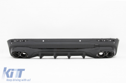 Rear Diffuser with Black Exhaust Tips suitable for Mercedes GLB X247 SUV (2020-up) 45 S Design Night Package