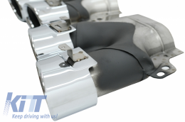 Rear Diffuser with Chrome Exhaust Tips suitable for Mercedes CLS-Class C257 (2018-up) CLS53 Design-image-6057113