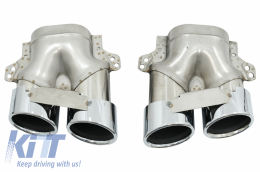 Rear Diffuser with Chrome Exhaust Tips suitable for Mercedes CLS-Class C257 (2018-up) CLS53 Design-image-6057117
