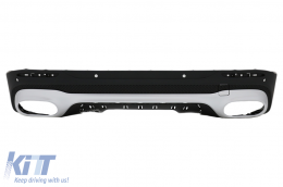 Rear Diffuser with Chrome Exhaust Tips suitable for Mercedes GLB X247 SUV (2020-up) GLB 35 Design-image-6094777
