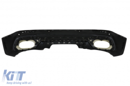 Rear Diffuser with Chrome Exhaust Tips suitable for Mercedes GLB X247 SUV (2020-up) GLB 35 Design-image-6094778