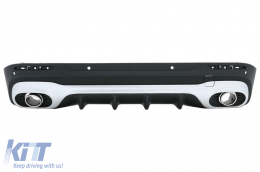 Rear Diffuser with Chrome Exhaust Tips suitable for Mercedes GLB X247 SUV (2020-up) GLB 35 Design