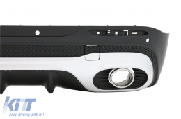Rear Diffuser with Chrome Exhaust Tips suitable for Mercedes GLB X247 SUV (2020-up) GLB 35 Design-image-6094783