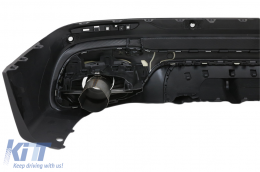 Rear Diffuser with Chrome Exhaust Tips suitable for Mercedes GLB X247 SUV (2020-up) GLB 35 Design-image-6094786