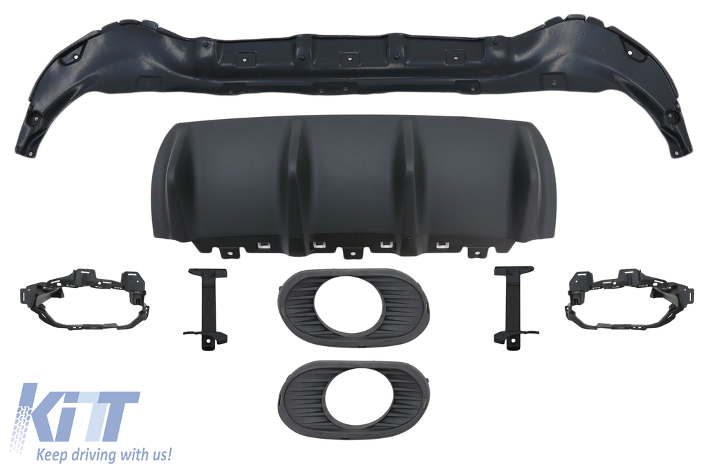 Rear Diffuser with Chrome Exhaust Tips suitable for Mercedes GLB X247