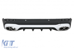 Rear Diffuser with Chrome Exhaust Tips suitable for Mercedes GLB X247 SUV (2020-up) 45 S Design