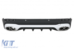 image-26-Rear Diffuser with Chrome Exhaust Tips suitable for Mercedes GLB X247 SUV (2020-up) 45 S Design