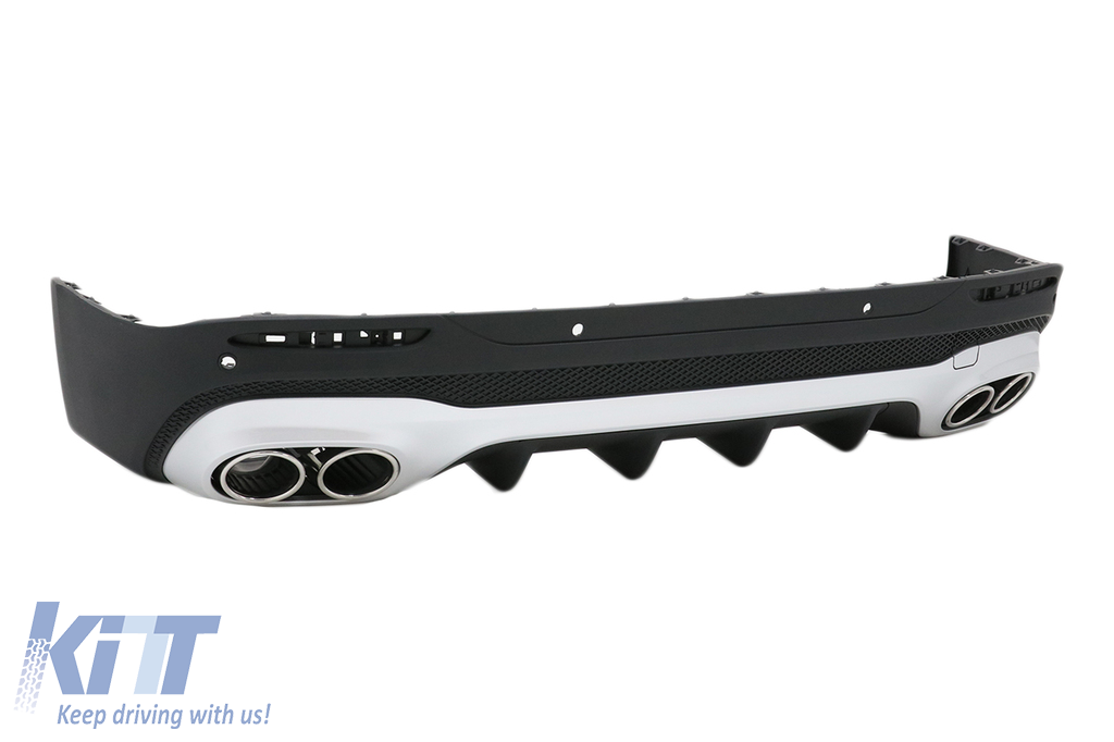 Rear Diffuser with Chrome Exhaust Tips suitable for Mercedes GLB X247