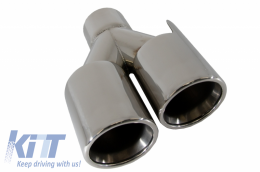 Rear Diffuser with Exhaust Muffler Tips Quad suitable for BMW 5 Series E60 E61 (2003-2010) Sport M-Technik Design-image-6049919