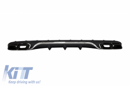 image-17-Rear Diffuser with Exhaust Muffler Tips suitable for Mercedes E-Class W213 S213 Standard (2016-2019) E63 Design Black