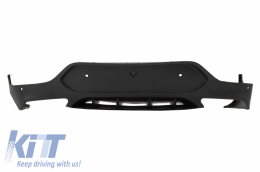Rear Diffuser with Exhaust Muffler Tips suitable for Mercedes GLC Coupe C253 Sport Line (2015-2019) GLC63 Design Black Tips-image-6055427