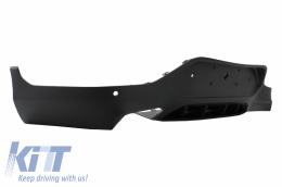 Rear Diffuser with Exhaust Muffler Tips suitable for Mercedes GLC Coupe C253 Sport Line (2015-2019) GLC63 Design Black Tips-image-6055429