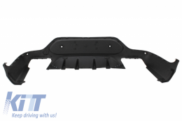 Rear Diffuser with Exhaust Muffler Tips suitable for Mercedes GLC Coupe C253 Sport Line (2015-2019) GLC63 Design Black Tips-image-6055433