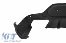 Rear Diffuser with Exhaust Muffler Tips suitable for Mercedes GLC Coupe C253 Sport Line (2015-2019) GLC63 Design Black Tips-image-6055435