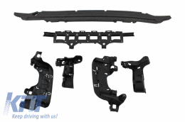 Rear Diffuser with Exhaust Muffler Tips suitable for Mercedes GLC Coupe C253 Sport Line (2015-2019) GLC63 Design Black Tips-image-6055443