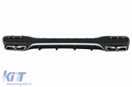 image-53-Rear Diffuser with Exhaust Muffler Tips suitable for Mercedes GLE W166 SUV Sport Line (2015-2018)