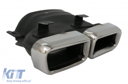 Rear Diffuser with Exhaust Muffler Tips suitable for Mercedes GLE W166 SUV Sport Line (2015-2018)-image-6078214