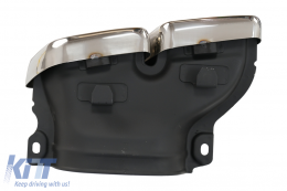 Rear Diffuser with Exhaust Muffler Tips suitable for Mercedes GLE Coupe C292 Sport Line (2015-2019) Chrome Edition GLE63 Design-image-6076878