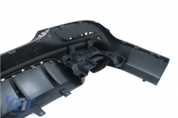 Rear Diffuser with Exhaust Muffler Tips suitable for Mercedes GLE Coupe C292 Sport Line (2015-2019) Night Package GLE63 Design-image-6076938