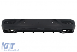 image-45-Rear Diffuser with Exhaust Muffler Tips suitable for Mercedes GLE Coupe C292 Sport Line (2015-2019) Night Package GLE63 Design