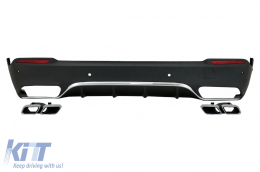 image-79-Rear Diffuser with Exhaust Muffler Tips suitable for Mercedes GLC X253 SUV (2015-07.2019) equipped Standard Package