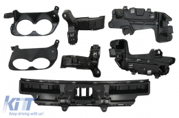 Rear Diffuser with Exhaust Muffler Tips suitable for Mercedes GLC SUV X253 Facelift (2020-) GLC43 Design Night Package-image-6084371