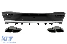 image-62-Rear Diffuser with Exhaust Muffler Tips suitable for Mercedes GLE Coupe C167 Sport Line (2019-2025)