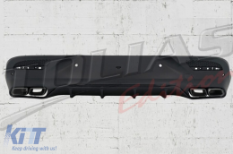 Rear Diffuser with Exhaust Muffler Tips suitable for Mercedes GLE Coupe C292 Sport Line (2015-2019) Night Package GLE63 Design - RDMBGLEC292TL