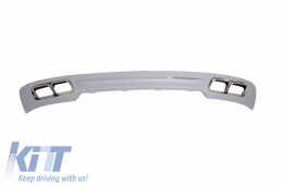 Rear Diffuser with Exhaust Muffler Tips Tailpipe suitable for BMW F01 (2008-up) 7 Series 760i Quad Design - RDBMF01L