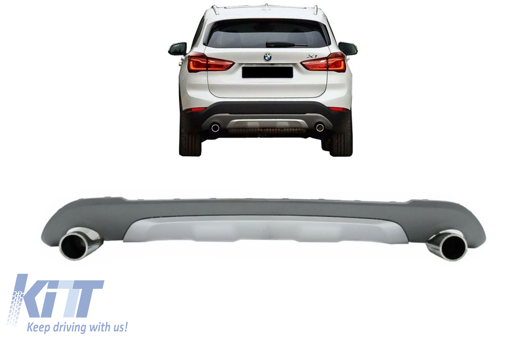  Difusor trasero con puntas de silenciador de escape para BMW X1 SUV F4 ( . -up) M Sport Design