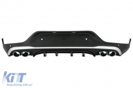 image-54-Rear Diffuser with Exhaust Silver Muffler Tips suitable for Mercedes GLC Coupe Facelift C253 (2020-) GLC43 Design