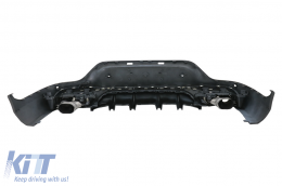 Rear Diffuser with Exhaust Silver Muffler Tips suitable for Mercedes GLC Coupe Facelift C253 (2020-) GLC43 Design-image-6084801