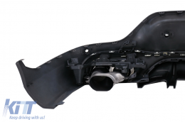 Rear Diffuser with Exhaust Silver Muffler Tips suitable for Mercedes GLC Coupe Facelift C253 (2020-) GLC43 Design-image-6084802