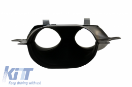 Rear Diffuser with Exhaust Tips and Central Grille suitable for Mercedes E-Class C238 AMG Sport Line (2016+) E53 Design Black Chrome-image-6058678