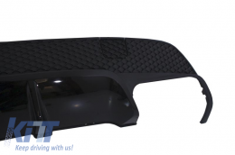 Rear Diffuser with Exhaust Tips and Side Decals Sticker Vinyl Dark Grey suitable for Mercedes CLA W117 (2013-2016) Sport Pack-image-6060990