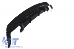 Rear Diffuser with Exhaust Tips and Side Decals Sticker Vinyl Dark Grey suitable for Mercedes CLA W117 (2013-2016) Sport Pack-image-6060992