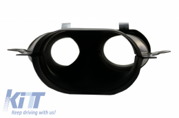 Rear Diffuser with Exhaust Tips and Trunk Boot Spoiler suitable for Mercedes E-Class C238 AMG Sport Line (2016+) E53 Design Black-image-6058890
