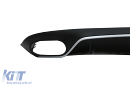 Rear Diffuser with Exhaust Tips suitable for Mercedes E-Class C238 A238 AMG Sport Line Coupe Cabrio (2016-2019) E53 Design Silver Edition-image-6057970
