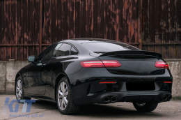 Rear Diffuser with Exhaust Tips suitable for Mercedes E-Class C238 A238 AMG Sport Line Coupe Cabrio (2016-2019) E53 Night Package Design-image-6092122