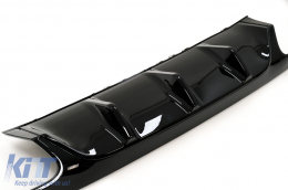 Rear Diffuser with Exhaust Tips suitable for Mercedes E-Class C238 A238 AMG Sport Line Coupe Cabrio (2016-2019) E63 Design Chrome Edition-image-6094566