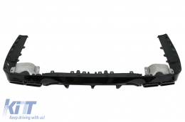 Rear Diffuser with Exhaust Tips suitable for Mercedes E-Class C238 A238 AMG Sport Line Coupe Cabrio (2016-2019) E63 Night Package Design-image-6094573