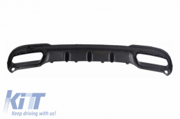Rear Diffuser with Exhaust Tips Tailpipe Black suitable for MERCEDES E-Class W212 S212 AMG Sport Line Facelift (2013-2016) E63 Design-image-6039228