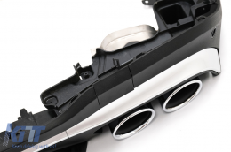 Rear Diffuser with Silver Exhaust Muffler Tips suitable for Mercedes GLC SUV X253 Facelift (2020-) GLC43 Design-image-6084377