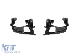 Rear Diffuser with Silver Exhaust Muffler Tips suitable for Mercedes GLE W167 SUV V167 Sport Line (2019-Up) GLE53 Design-image-6328305