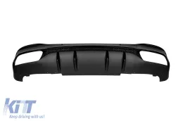 Rear Diffuser with Silver Exhaust Muffler Tips suitable for Mercedes GLE W167 SUV V167 Sport Line (2019-Up) GLE53 Design-image-6328307