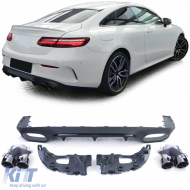 image-34-Rear diffuser with sport-look tailpipes for Mercedes E Coupe C238 with AMG Line