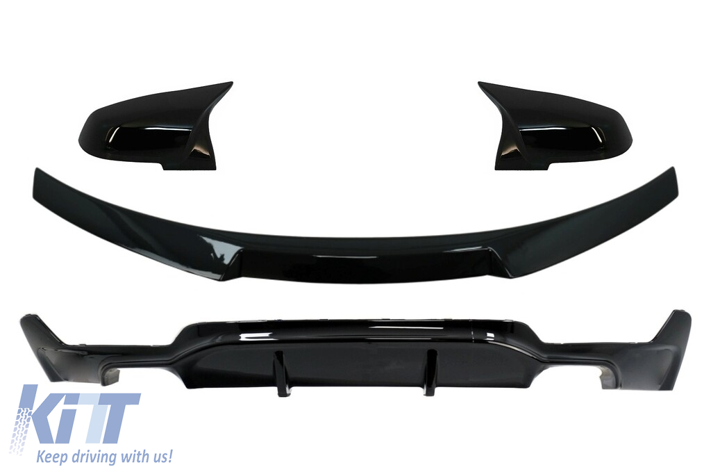 Hátsó diffúzor csomagtartó légterelővel és tükörborítással, alkalmas BMW 4-es sorozatú F32 Coupéhoz (2013-) M Performance Design